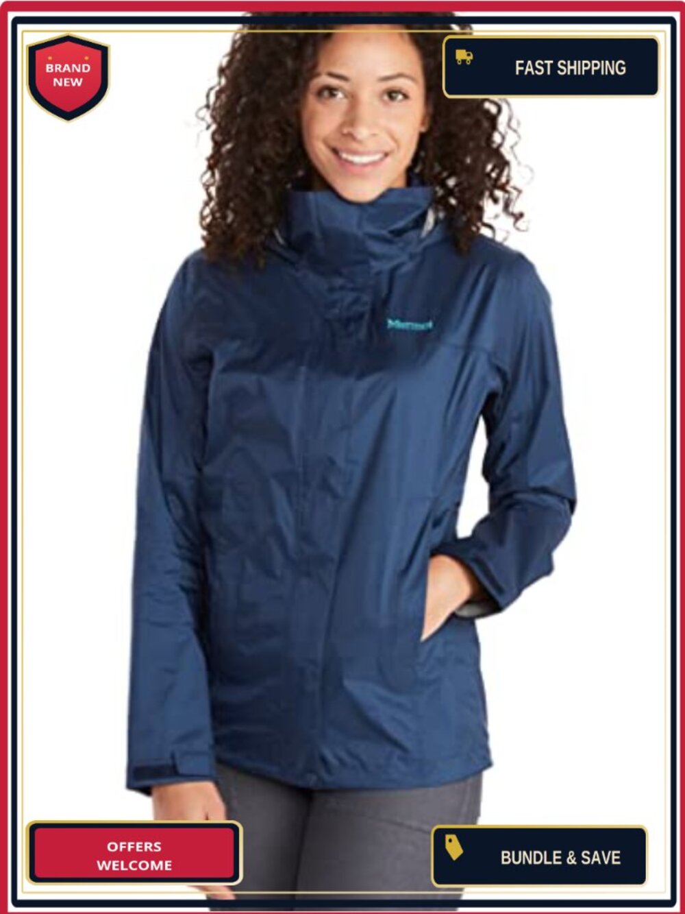 Lightweight Waterproof Rain Jacket with Hood